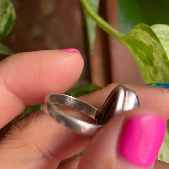 LABRADORITE sterling silver ring Sz 6 - Picture 4 of 5
